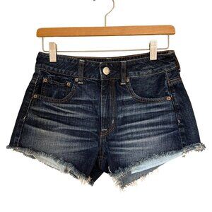 Dark Denim Cut Off Shorts. American Eagle. Size 2